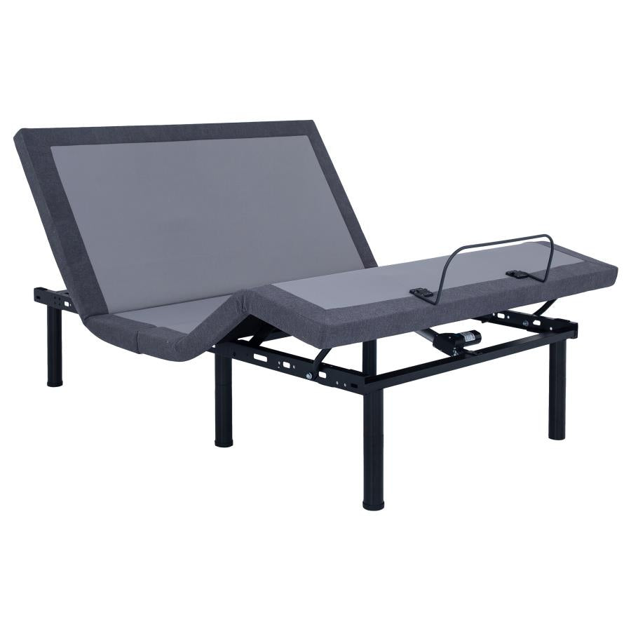 Clara Adjustable Bed Base Grey and Black.
