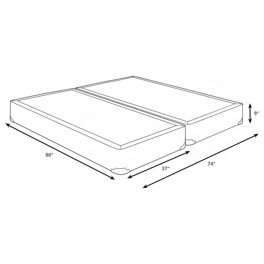 Mercer 9-inch Split Eastern King Standard Box Spring Foundation 350416KE