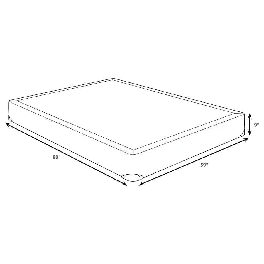 Mercer 9" Queen Standard Box Spring Foundation 350416Q - Venini Furniture 