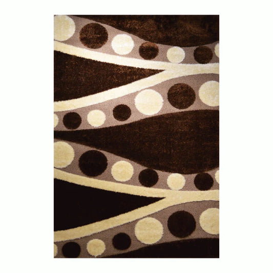 GR-1013 3D SHAGGY Rug Shades of Brown