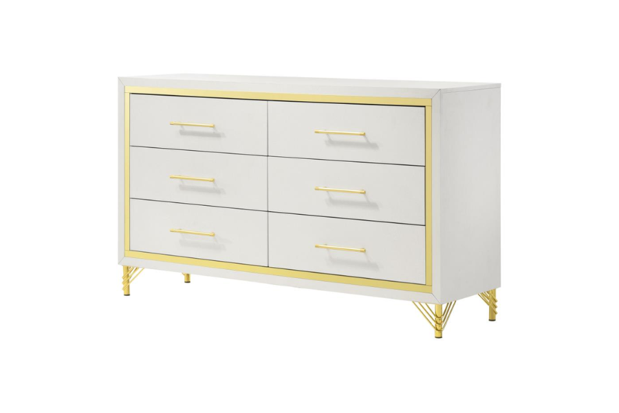 Lucia 6-drawer Dresser Cabinet White 224733