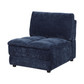 Atlantic Corduroy Upholstered Armless Chair Blue	 551821