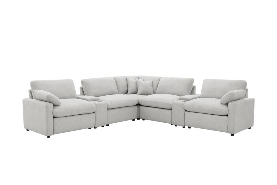 Collins 7-piece Modular Power Reclining Sectional Grey 609560P-SETA Comming Soon