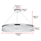 Rune 1 Light 32 inch Chrome Chandelier Ceiling Light 2060D32C