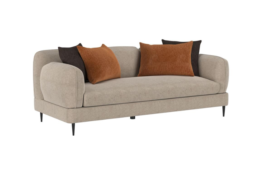 Jade 2-piece Chenille Upholstered Sofa Set Latte 509411-S2 Comming Soon