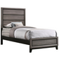 Cama individual con paneles Watson Wood en roble gris 212421T 