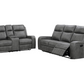 Conjunto de sofá reclinable tapizado de 2 piezas Raelynn gris 603191-S2 