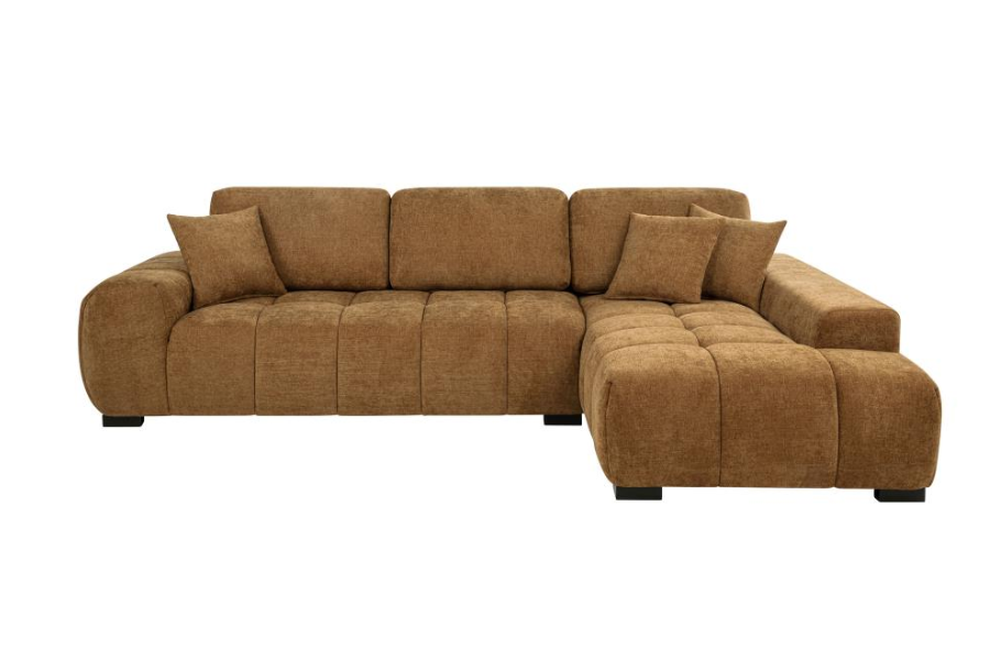 Octavia Upholstered Sectional Chaise Sofa Amber 509340