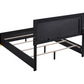 Cama con panel LED Marceline Wood negro 222831F Próximamente 