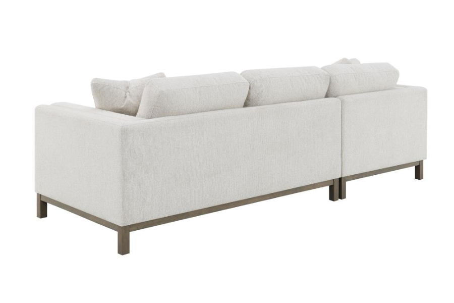 Geneva Boucle Upholstered Sectional Chaise Sofa Sand 551777