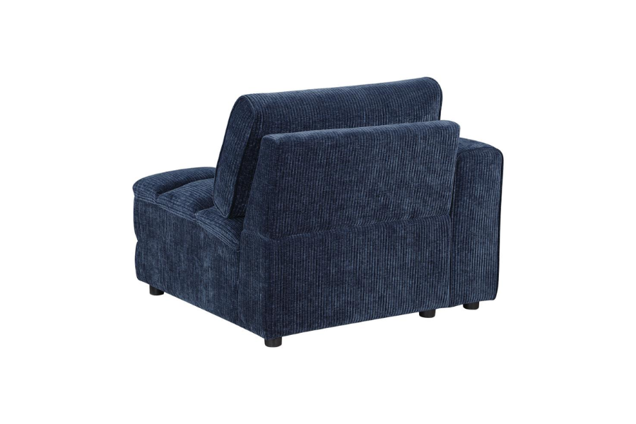 Atlantic Corduroy Upholstered LAF Arm Chair Blue	551824LAF