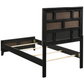 Cama individual con paneles Watson Wood en roble gris 212421T 