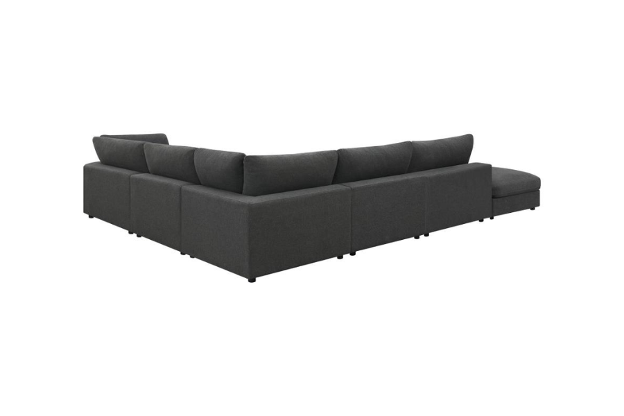 Serene 6-piece Upholstered Modular Sectional Sofa Charcoal 551324-SET