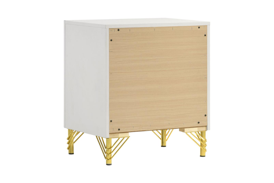 Lucia 2-drawer Nightstand Bedside Table White 224732