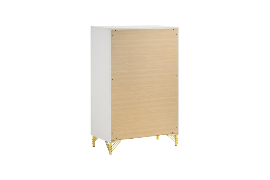 Lucia 5-drawer Bedroom Chest of Drawers White 224735