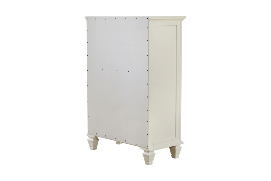 Sandy Beach 5-drawer Bedroom Chest Cream White 201305