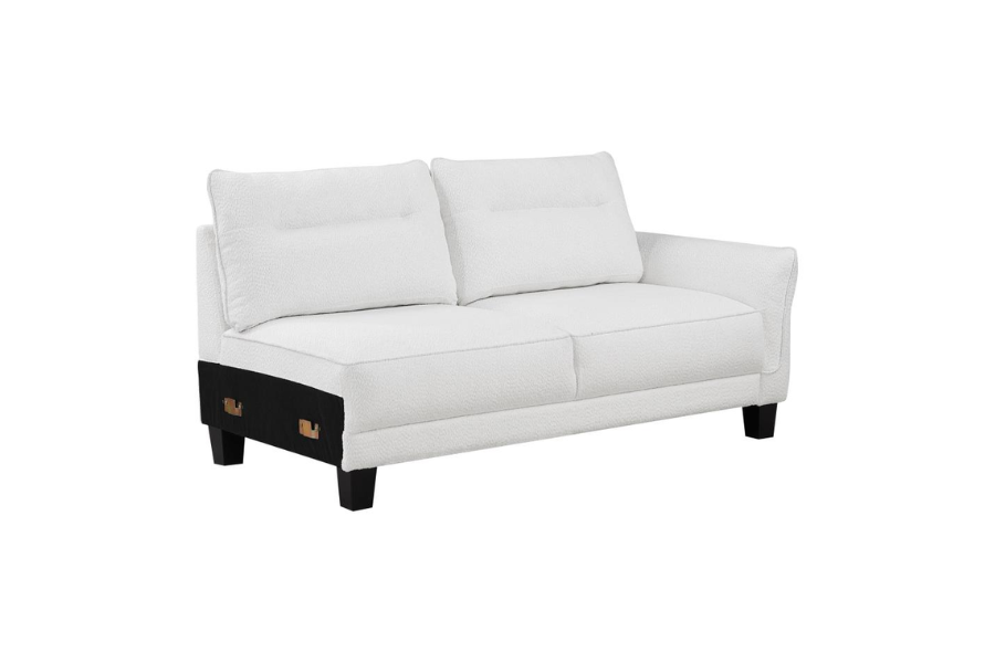 Caspian Upholstered Curved Arm Chaise Sectional Sofa 509540