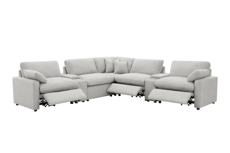 Collins 7-piece Modular Power Reclining Sectional Grey 609560P-SETA Comming Soon