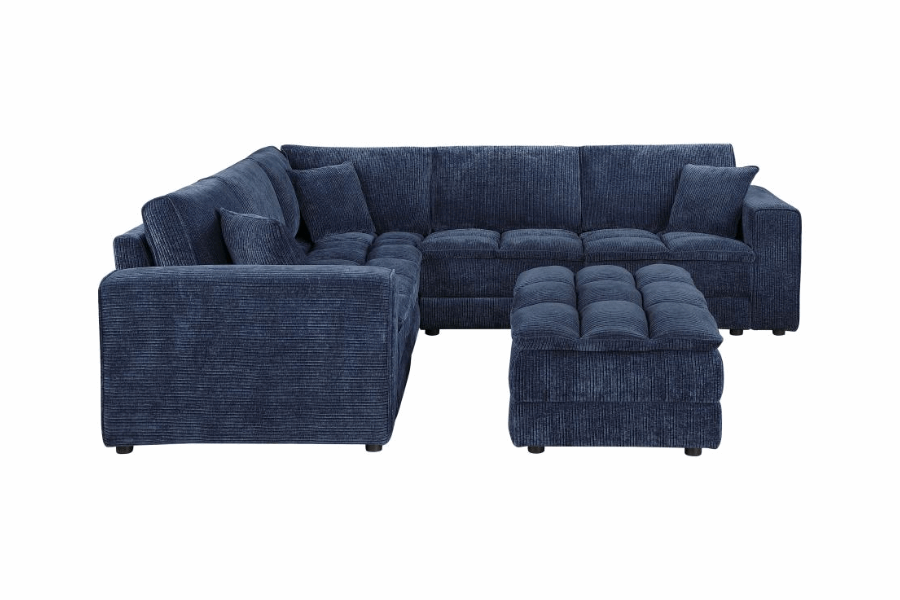 Atlantic 6-piece Upholstered Modular Sectional Sofa Blue 551821-SET Comming Soon
