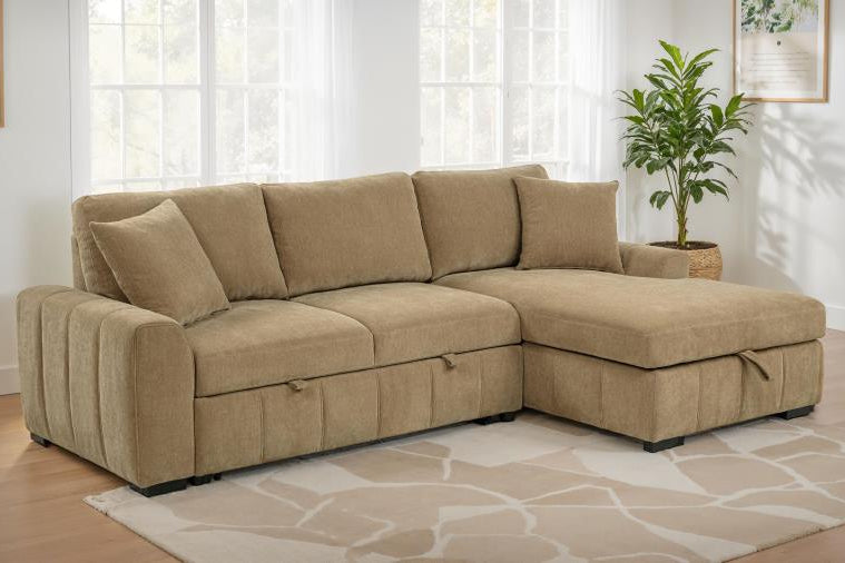 Pastrana Upholstered Sleeper Sectional Sofa LAF Chaise