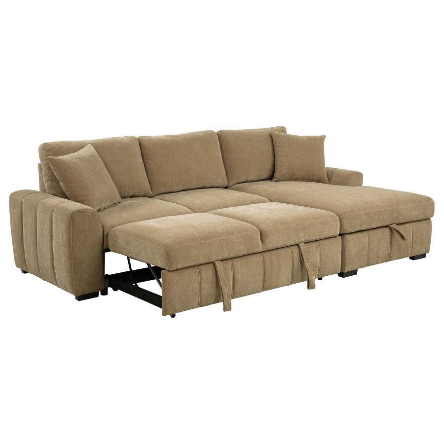 Pastrana Upholstered Sleeper Sectional Sofa LAF Chaise