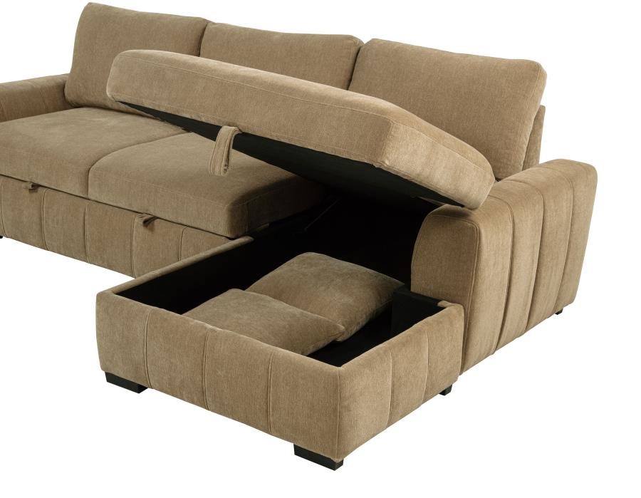 Pastrana Upholstered Sleeper Sectional Sofa LAF Chaise