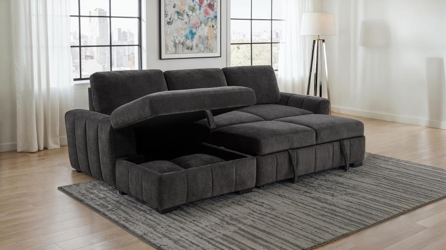 Pastrana Upholstered Sleeper Sectional Sofa LAF Chaise