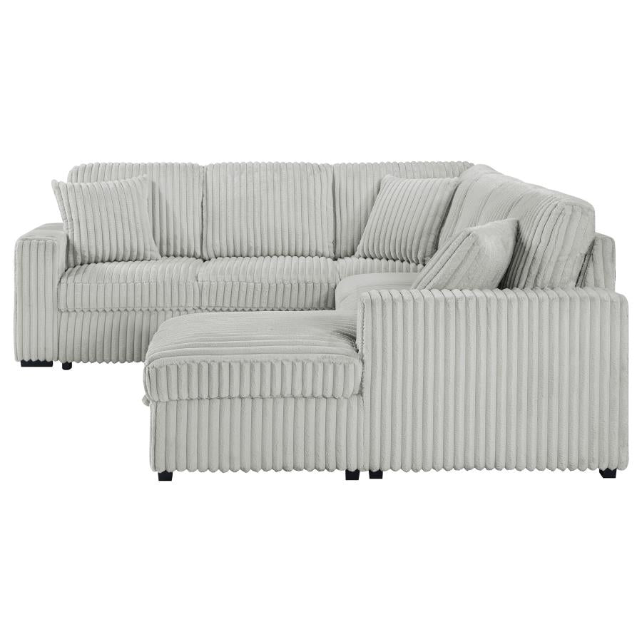 Devonshire Sleeper Sectional Sofa with Storage Chaise – Grey 501208