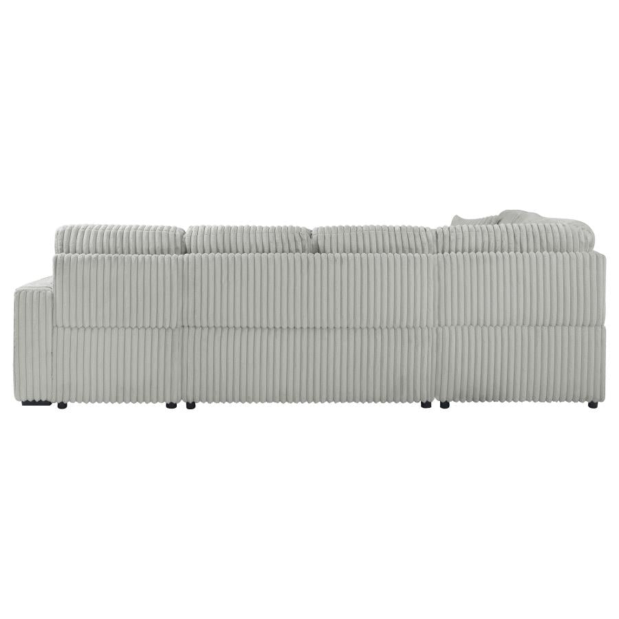 Devonshire Sleeper Sectional Sofa with Storage Chaise – Grey 501208