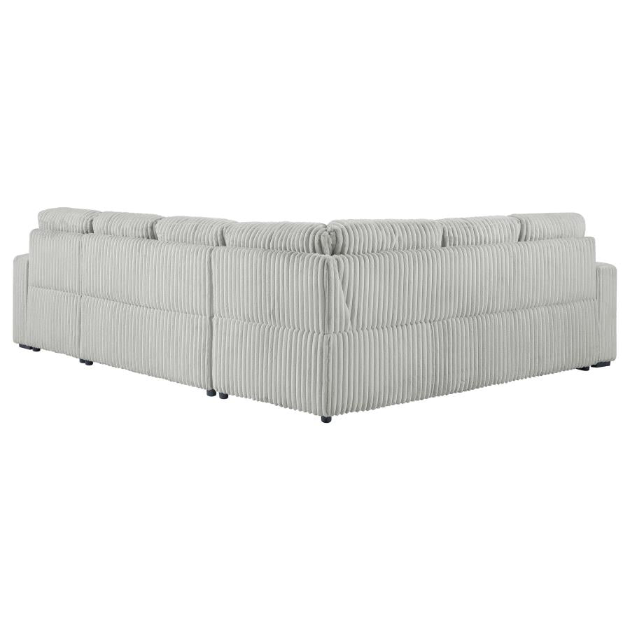 Devonshire Sleeper Sectional Sofa with Storage Chaise – Grey 501208