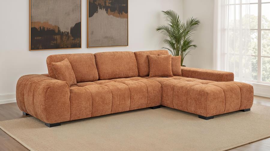 Octavia Upholstered Sectional Chaise Sofa - Venini Furniture 
