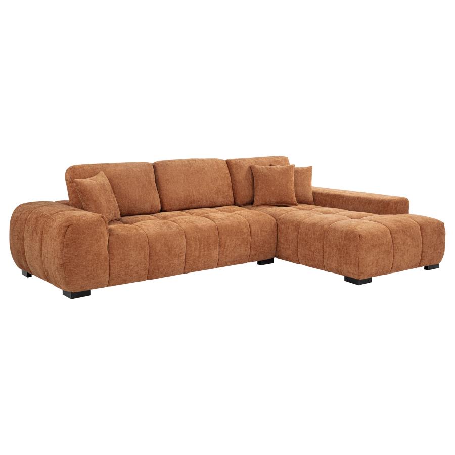 Octavia Upholstered Sectional Chaise Sofa - Venini Furniture 