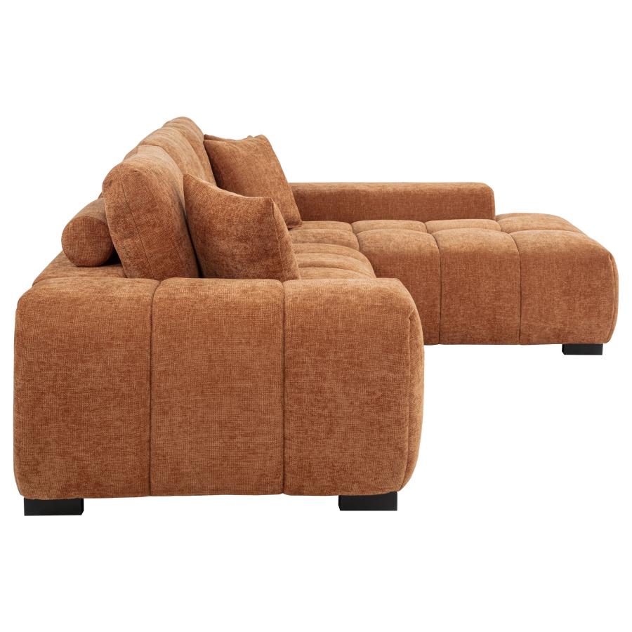 Octavia Upholstered Sectional Chaise Sofa - Venini Furniture 