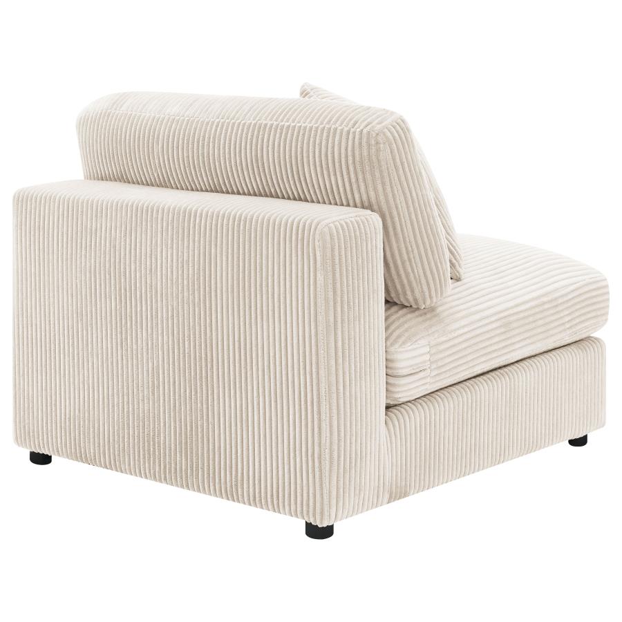 Blaine Upholstered Armless Chair Fog 509997 & Sand 509897. - Venini Furniture 