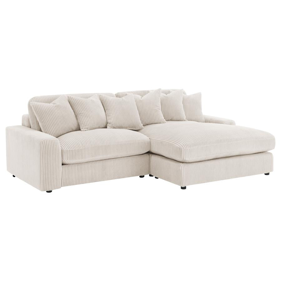 Blaine Upholstered Reversible Chaise Sectional Sofa Sand 509899 - Venini Furniture 