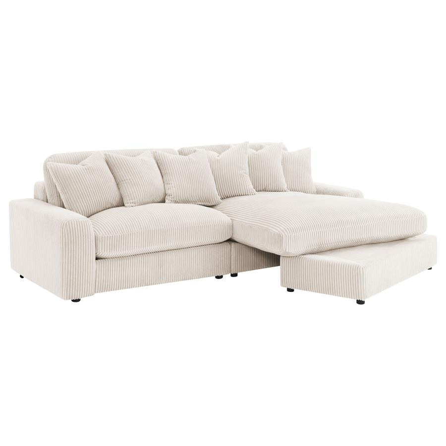 Blaine Upholstered Reversible Chaise Sectional Sofa Sand 509899 - Venini Furniture 