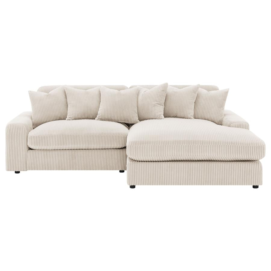 Blaine Upholstered Reversible Chaise Sectional Sofa Sand 509899 - Venini Furniture 