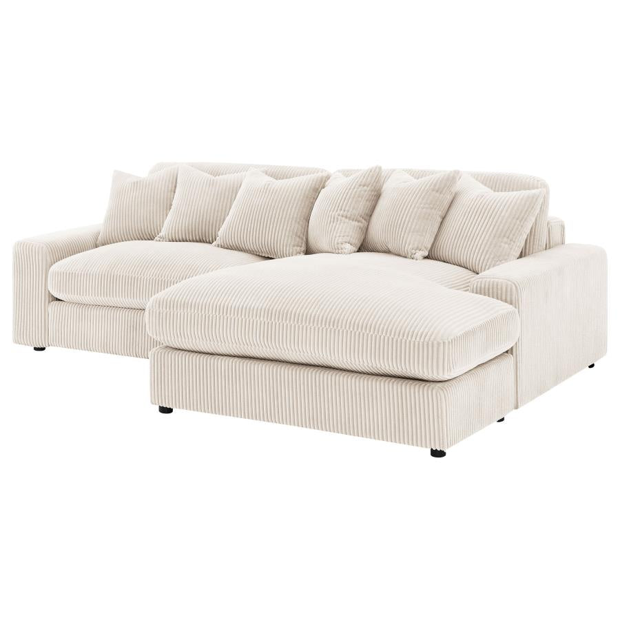 Blaine Upholstered Reversible Chaise Sectional Sofa Sand 509899 - Venini Furniture 