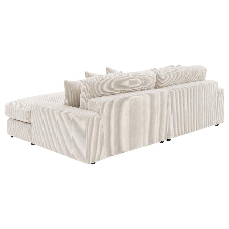 Blaine Upholstered Reversible Chaise Sectional Sofa Sand 509899 - Venini Furniture 