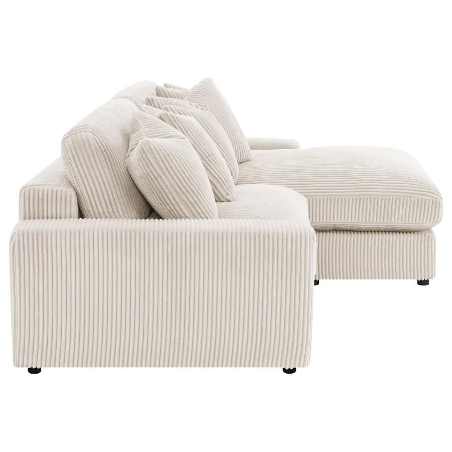 Blaine Upholstered Reversible Chaise Sectional Sofa Sand 509899 - Venini Furniture 