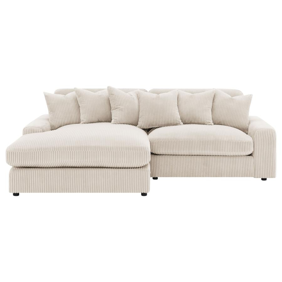 Blaine Upholstered Reversible Chaise Sectional Sofa Sand 509899 - Venini Furniture 