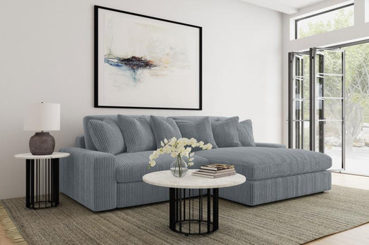 Blaine Upholstered Reversible Chaise Sectional Sofa Fog 509900 - Venini Furniture 