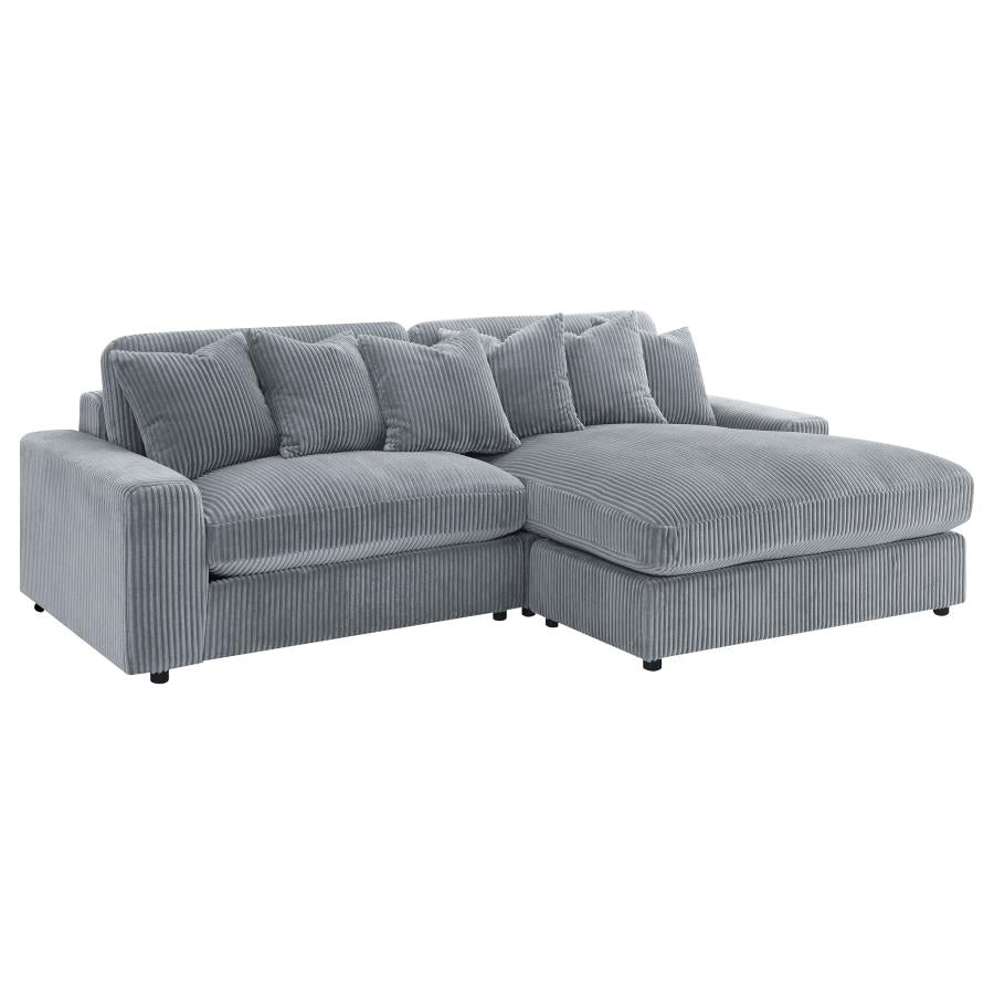Blaine Upholstered Reversible Chaise Sectional Sofa Fog 509900 - Venini Furniture 