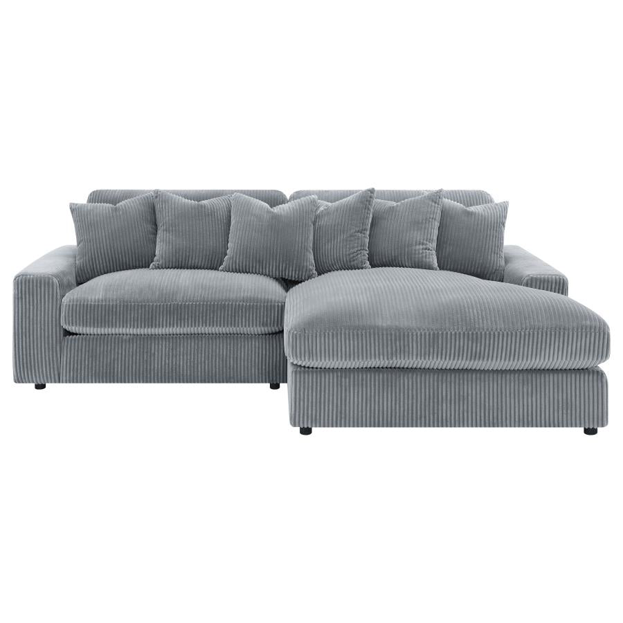 Blaine Upholstered Reversible Chaise Sectional Sofa Fog 509900 - Venini Furniture 