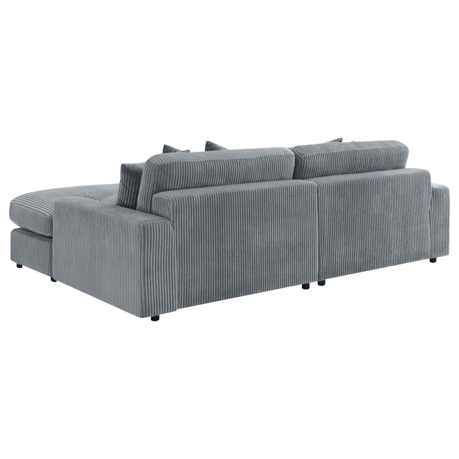 Blaine Upholstered Reversible Chaise Sectional Sofa Fog 509900 - Venini Furniture 
