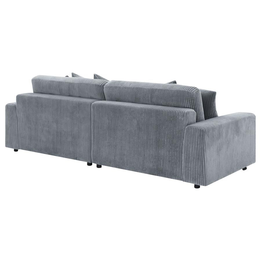 Blaine Upholstered Reversible Chaise Sectional Sofa Fog 509900 - Venini Furniture 