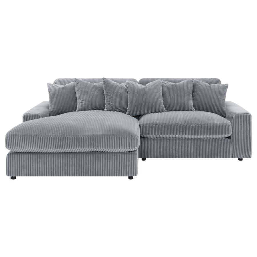 Blaine Upholstered Reversible Chaise Sectional Sofa Fog 509900 - Venini Furniture 