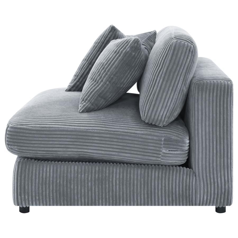 Blaine Upholstered Armless Chair Fog 509997 & Sand 509897. - Venini Furniture 