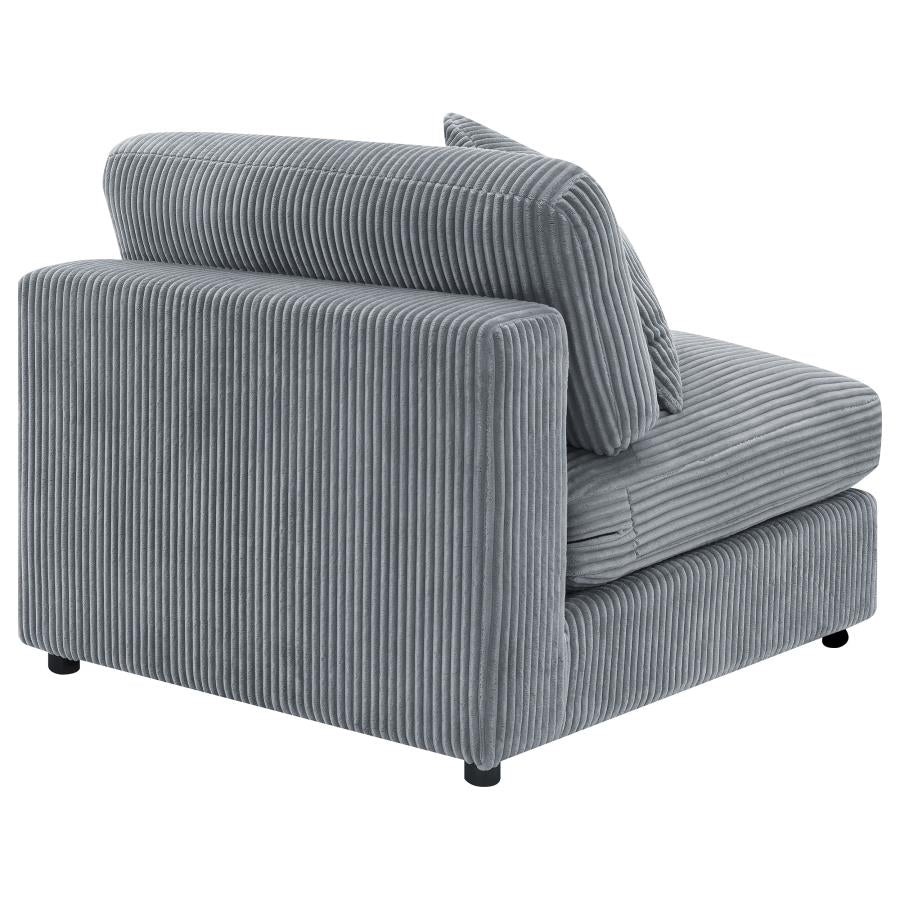 Blaine Upholstered Armless Chair Fog 509997 & Sand 509897. - Venini Furniture 