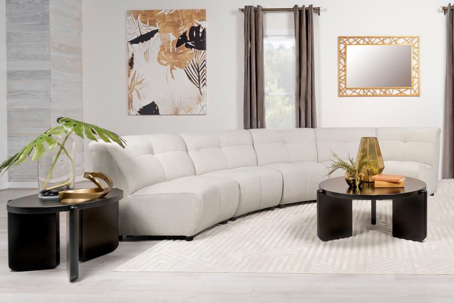 Charlotte 5 OR 8 piece Upholstered Modular Sectional Sofa Ivory - Venini Furniture 
